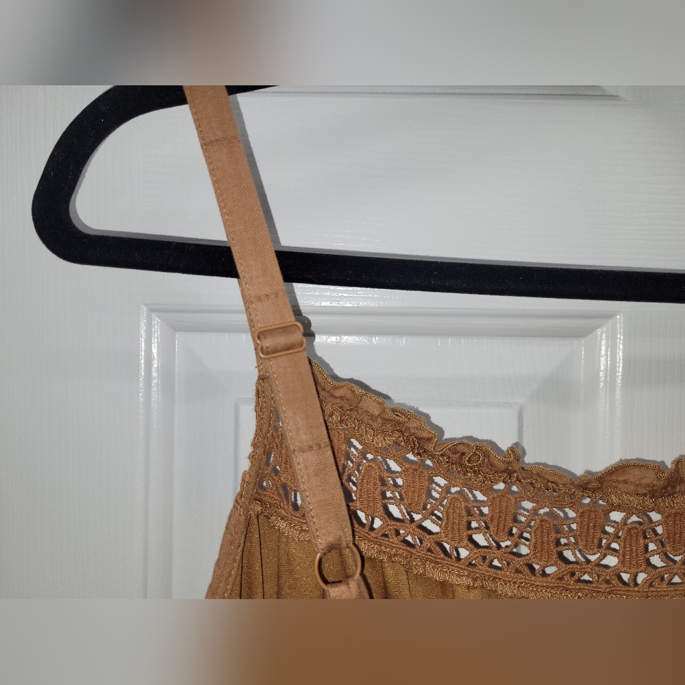 TORRID Cotton Crochet Tank Maxi Dress | Boho Chic Cottagcore Peasant - 1X - Picture 9 of 10
